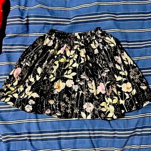 Bonpoint black, white, and pink floral skirt, size 6